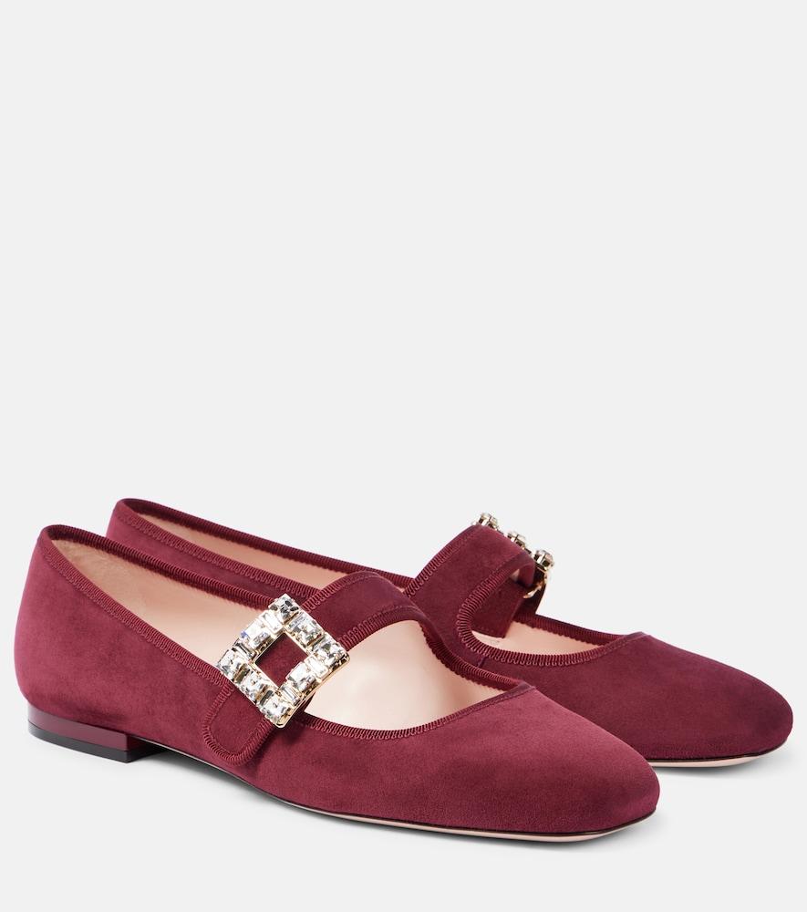 roger vivier très vivier babies suede mary jane flats