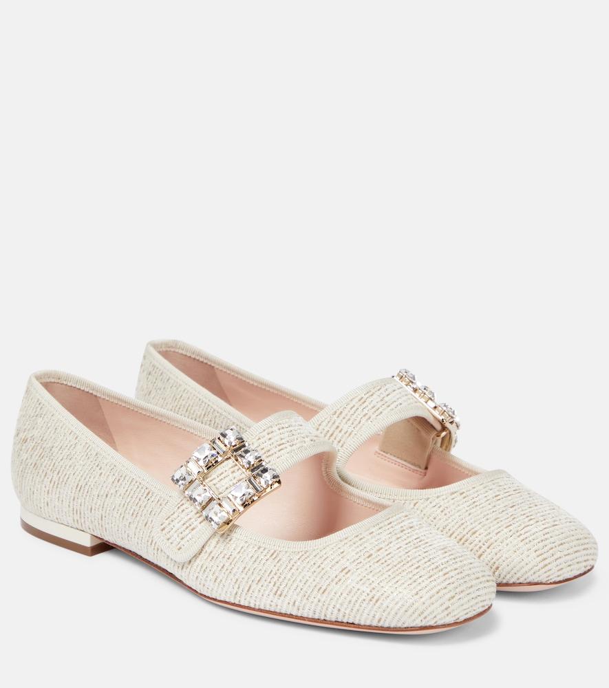 roger vivier très vivier embellished ballet flats