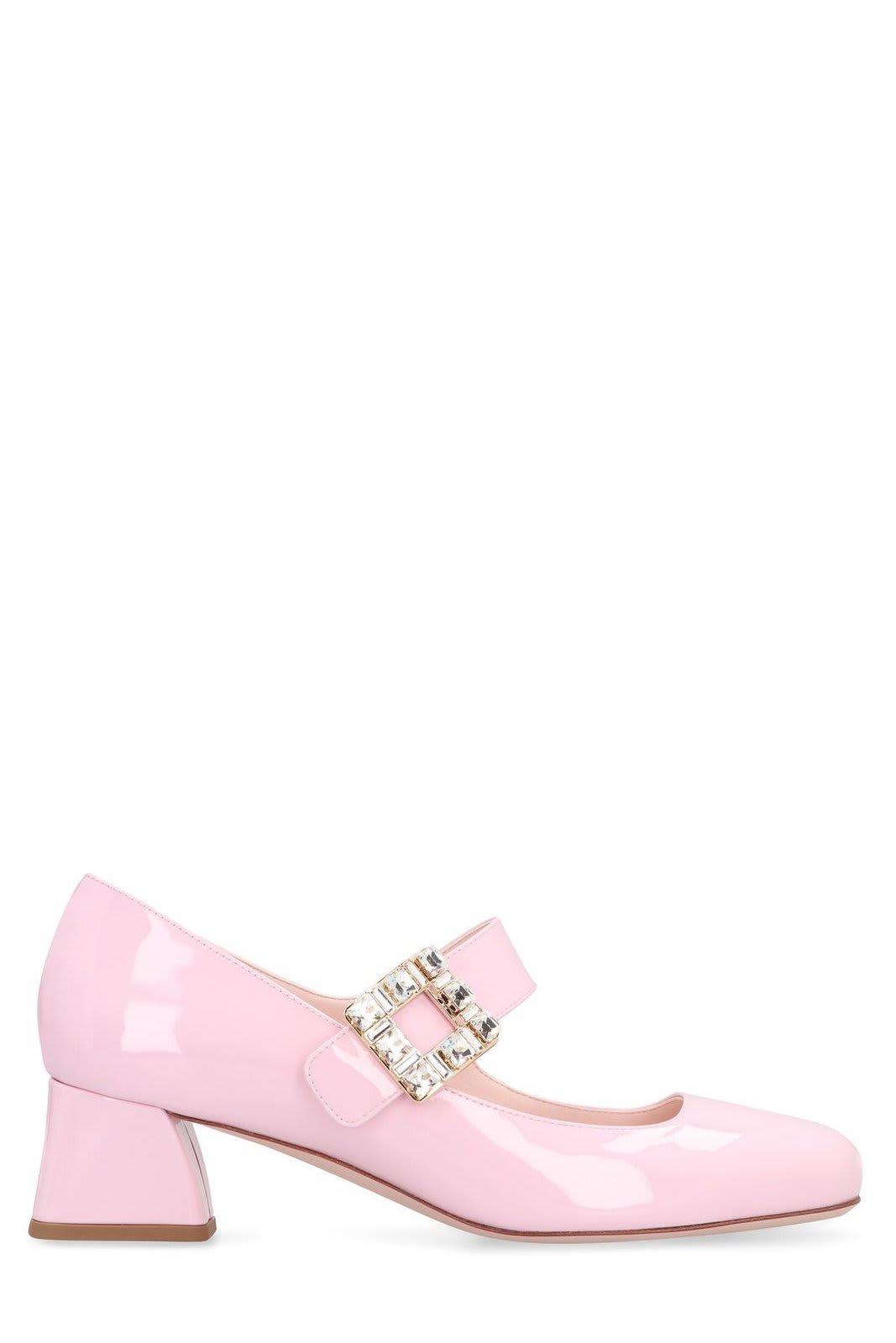 roger vivier très vivier embellished buckle babies pumps