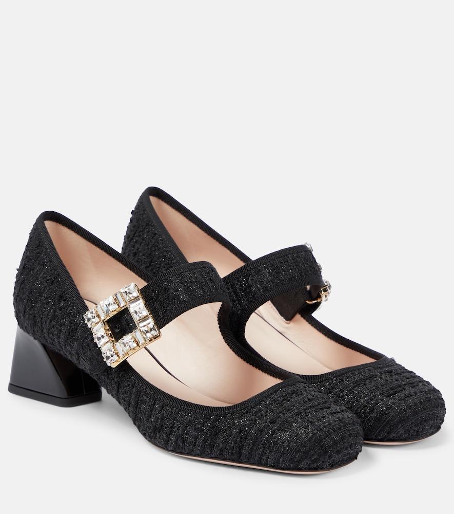 roger vivier très vivier embellished mary jane pumps