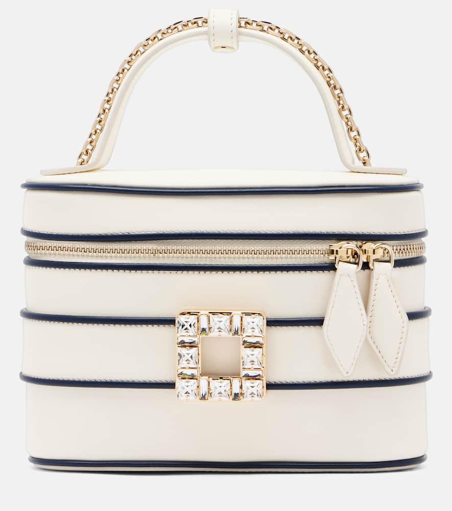 roger vivier très vivier micro leather vanity bag