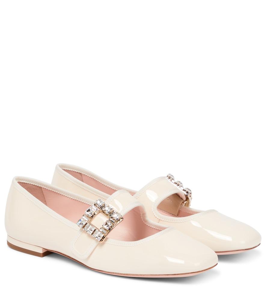 roger vivier très vivier patent leather ballet flats