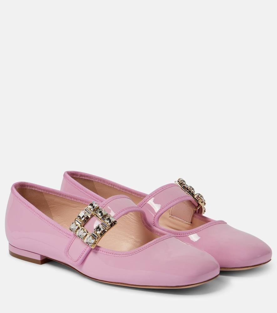roger vivier très vivier patent leather ballet flats