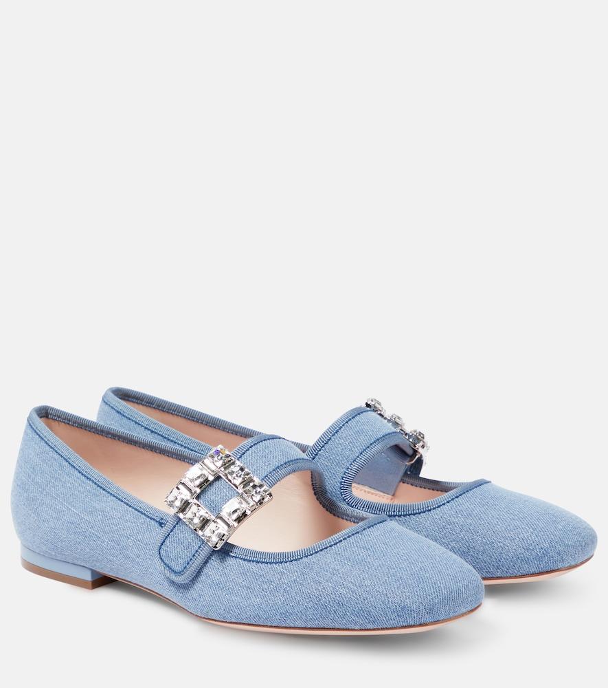 roger vivier très vivier strass buckle babies ballet flats