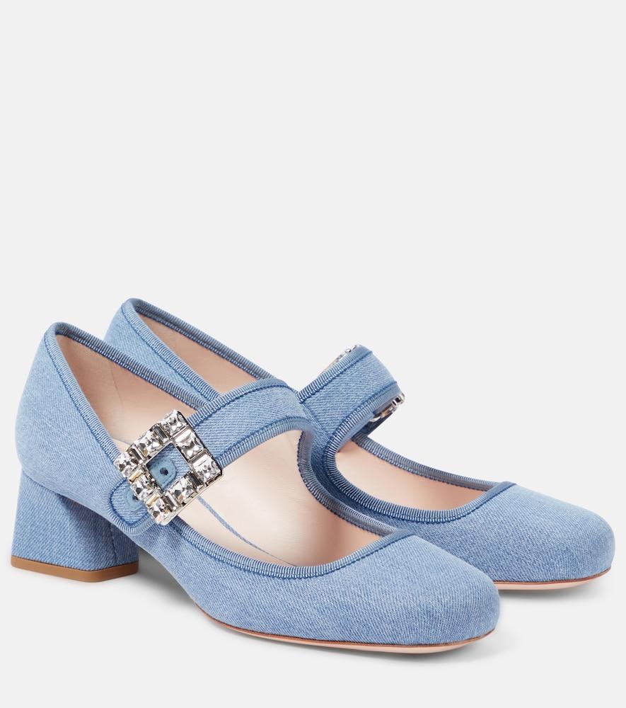 roger vivier très vivier strass buckle babies mary jane pumps