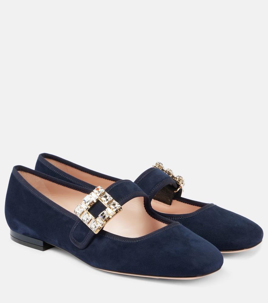 roger vivier très vivier suede mary jane flats
