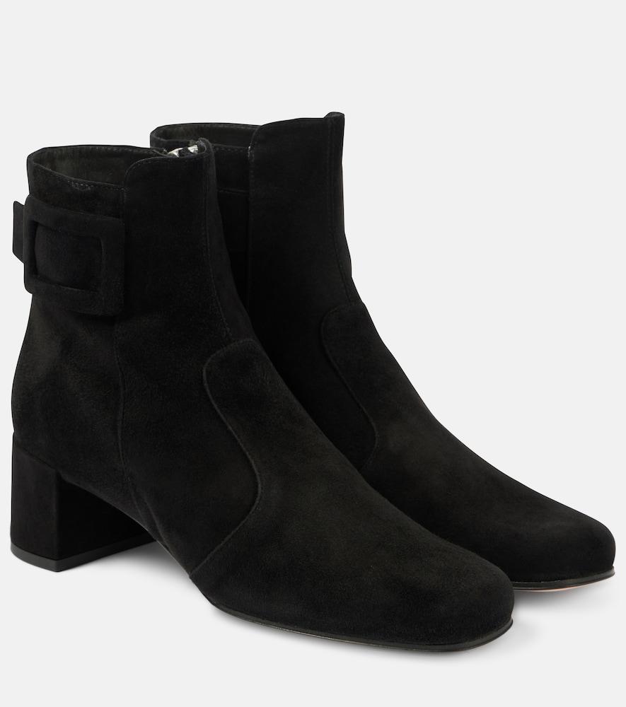 roger vivier trés vivier 45 suede ankle boots