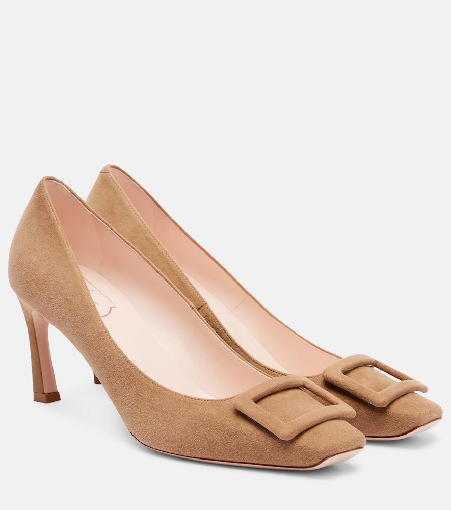 roger vivier trompette 70 suede pumps