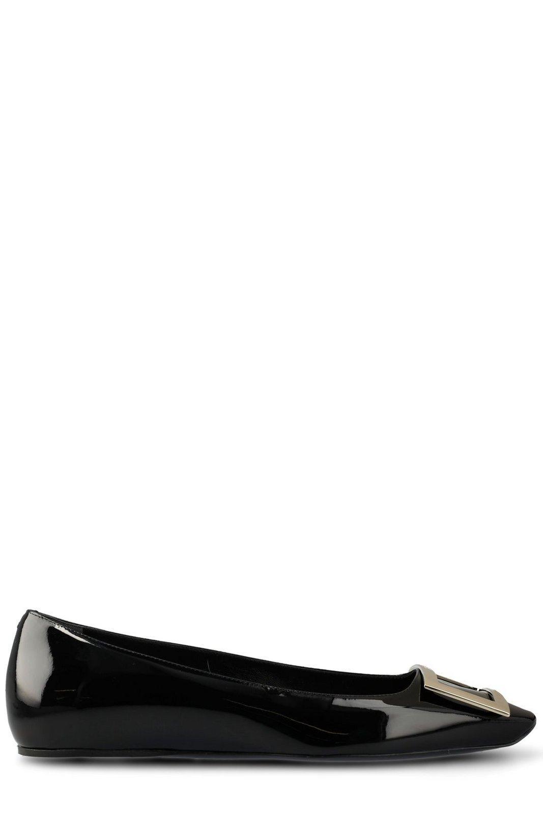 roger vivier trompette buckle ballerina flats
