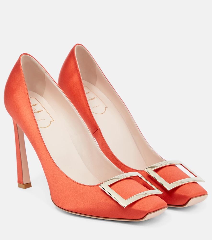 roger vivier trompette satin pumps