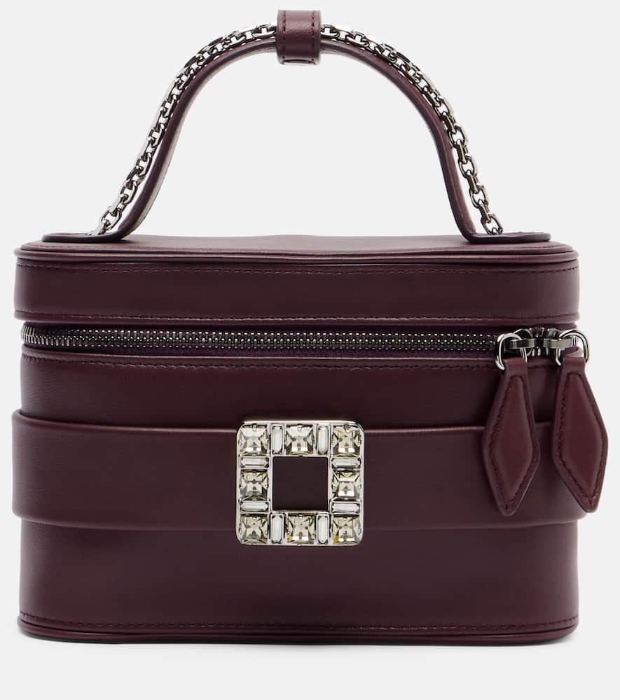 roger vivier vanity embellished leather tote bag
