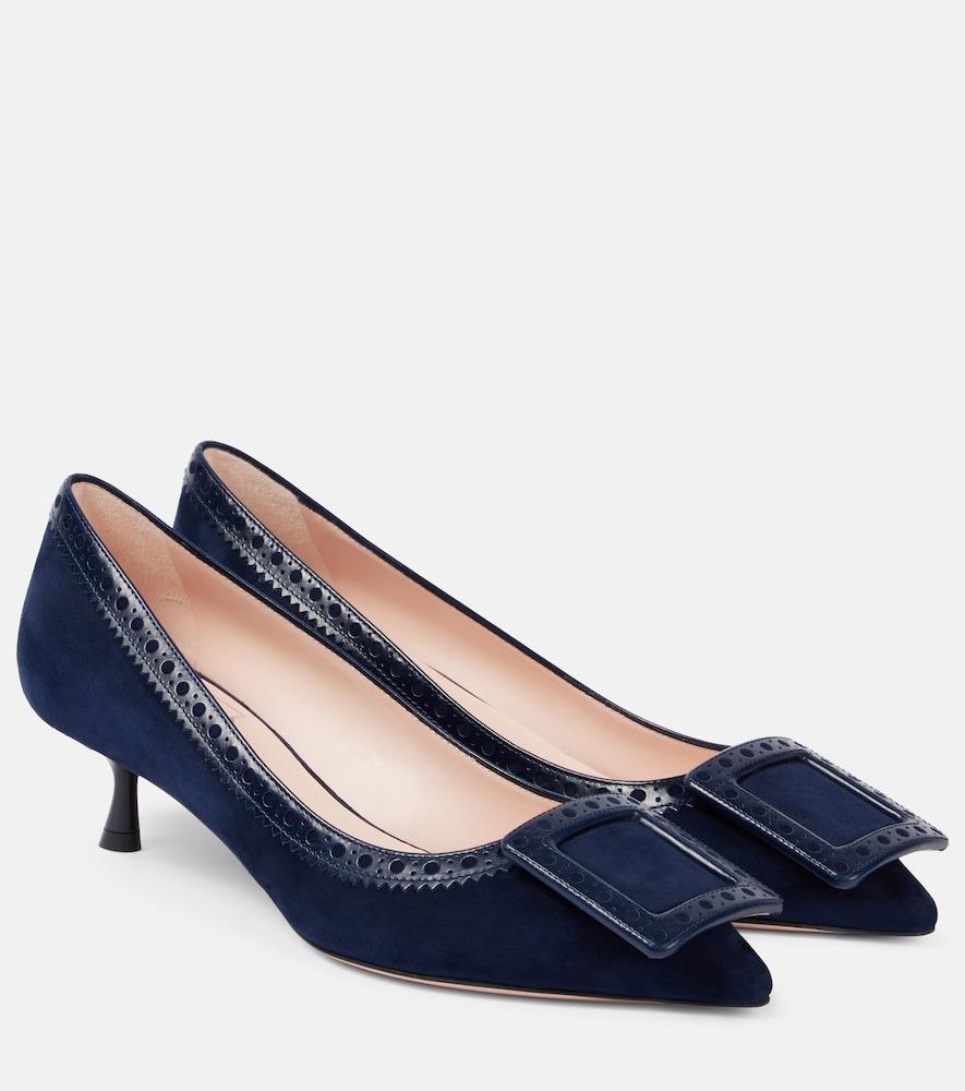 roger vivier vin in the city 45 suede pumps
