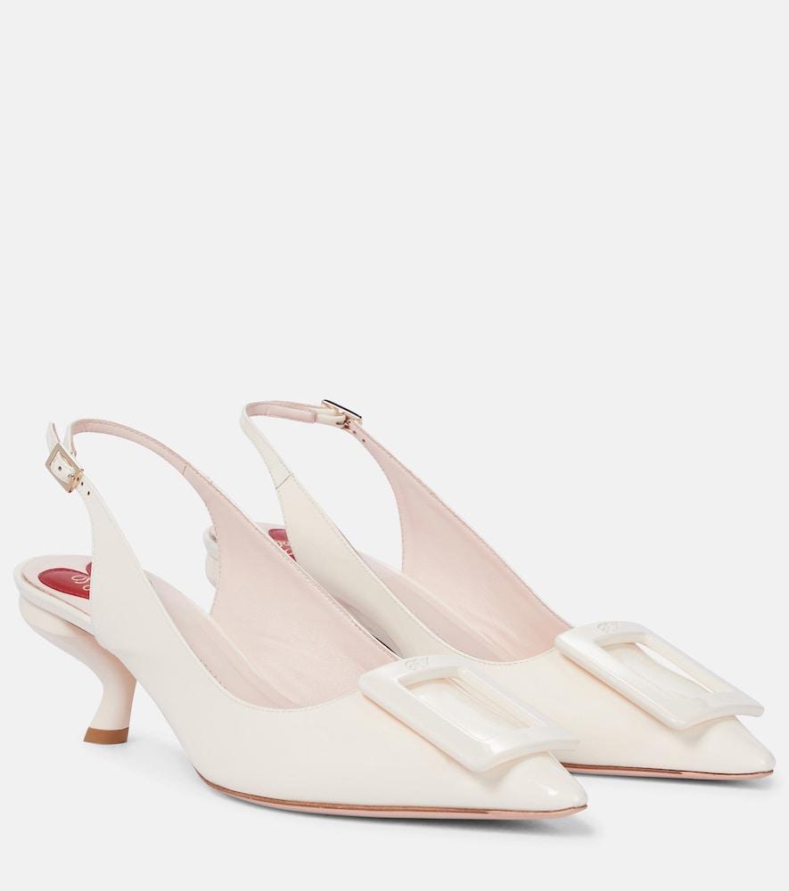 roger vivier virgule slingback leather pumps