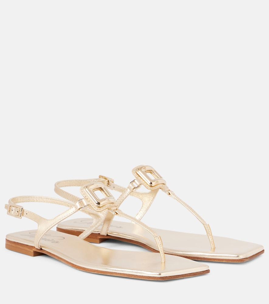 roger vivier viv' by the sea leather thong sandals