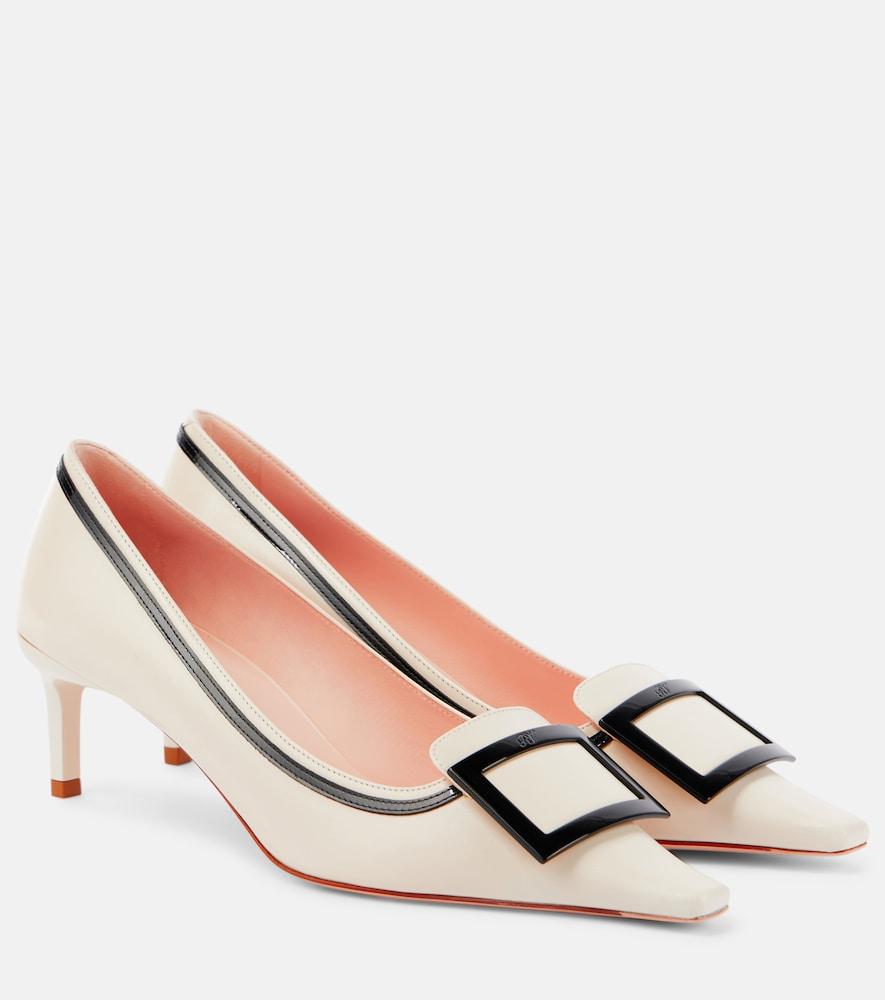 roger vivier viv' canard 55 leather pumps