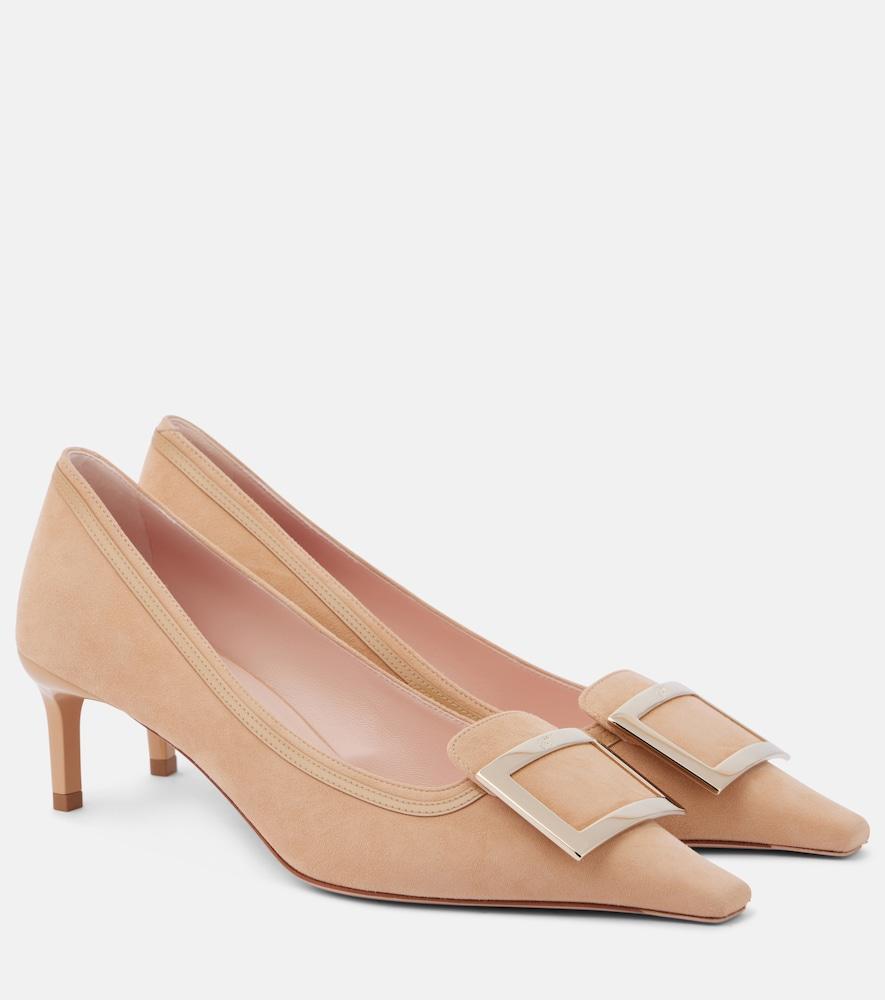 roger vivier viv' canard 55 suede pumps