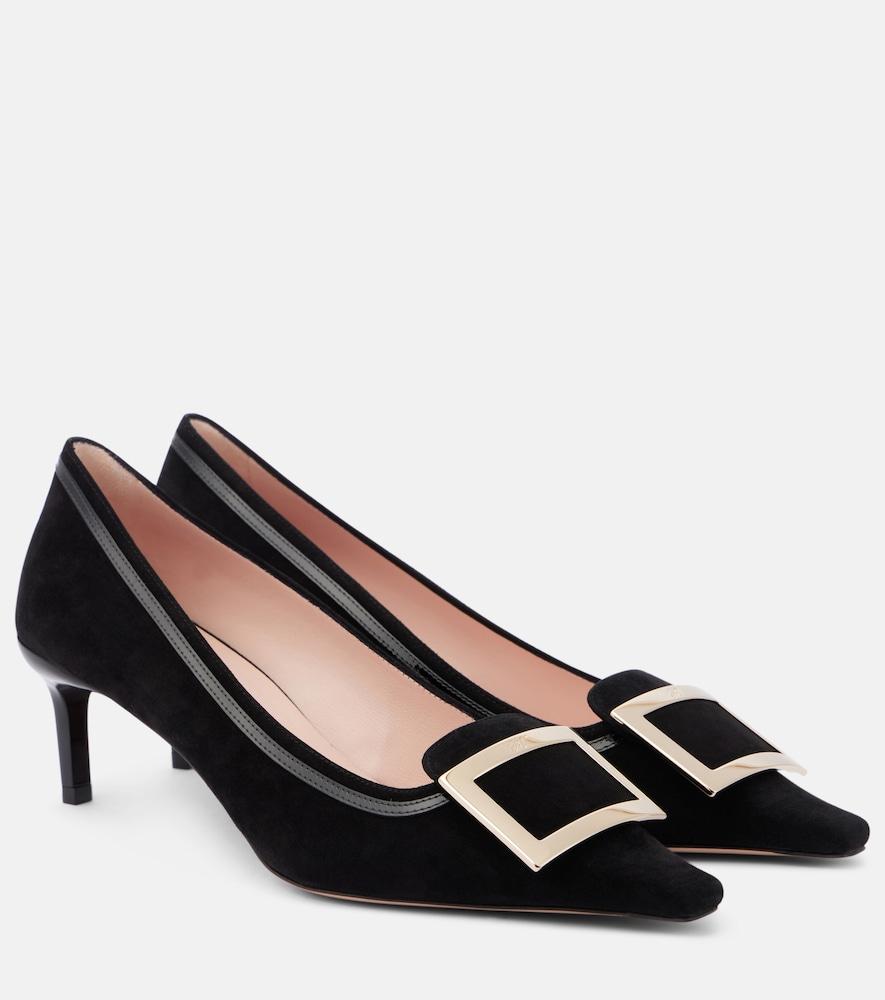 roger vivier viv' canard 55 suede pumps