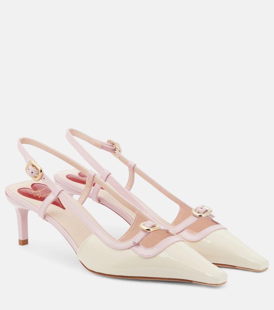 roger vivier viv' canard leather slingback pumps