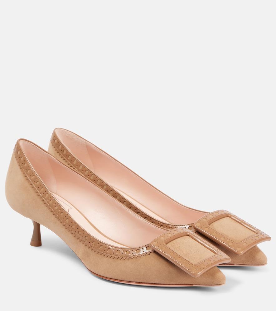 roger vivier viv' in the city 45 suede pumps