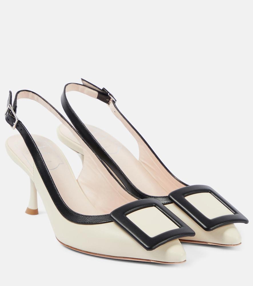 roger vivier viv' in the city leather slingback pumps