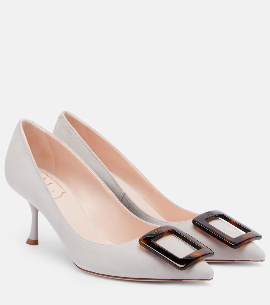 roger vivier viv' in the city suede pumps