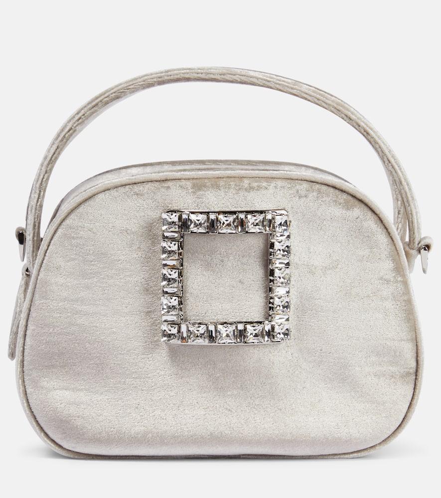 roger vivier viv' ladybug velvet shoulder bag