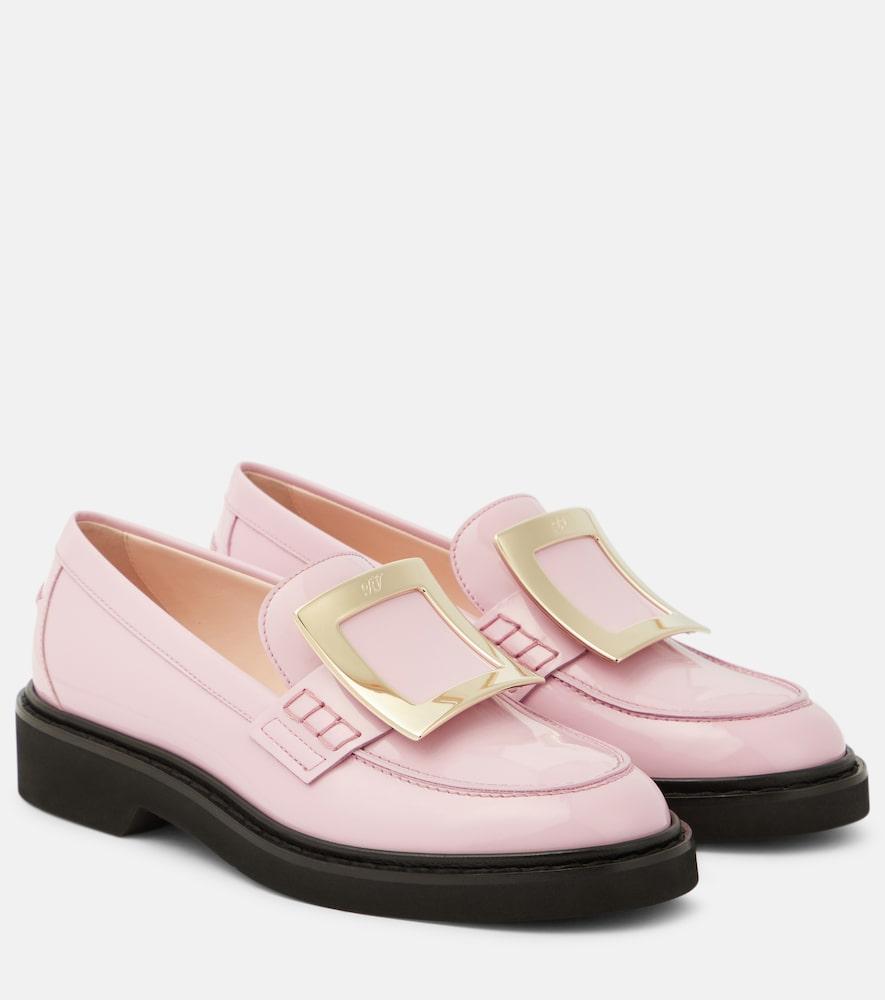 roger vivier viv' rangers patent leather loafers