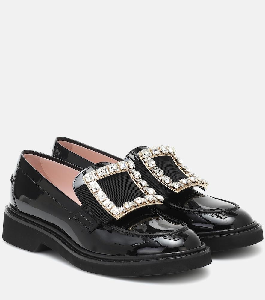roger vivier viv' rangers patent leather loafers