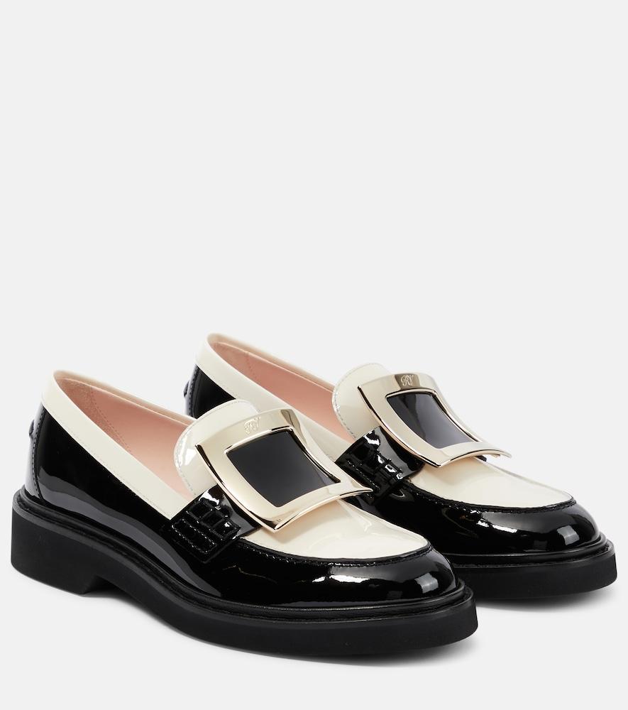 roger vivier viv' rangers patent leather loafers