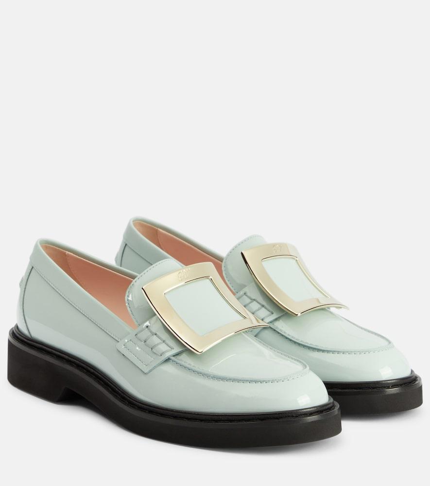 roger vivier viv' rangers patent leather loafers
