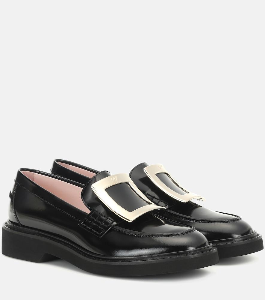 roger vivier viv' rangers patent leather loafers