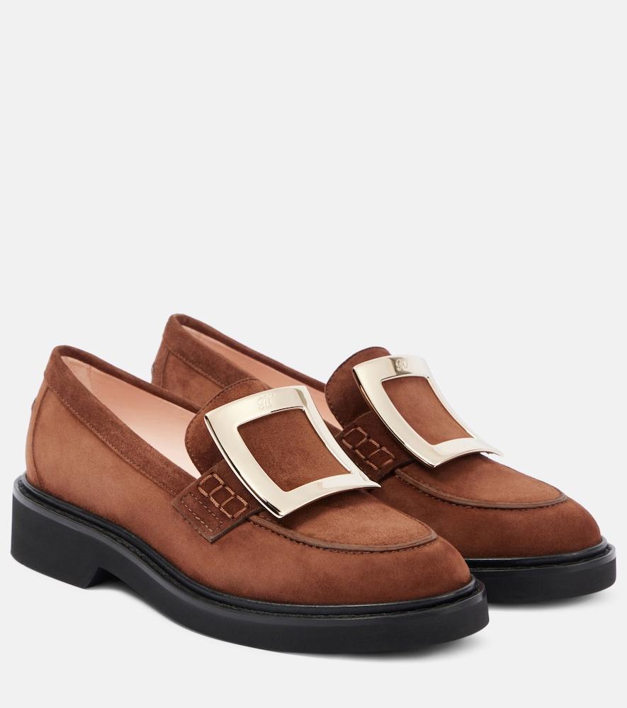 roger vivier viv' rangers suede loafers