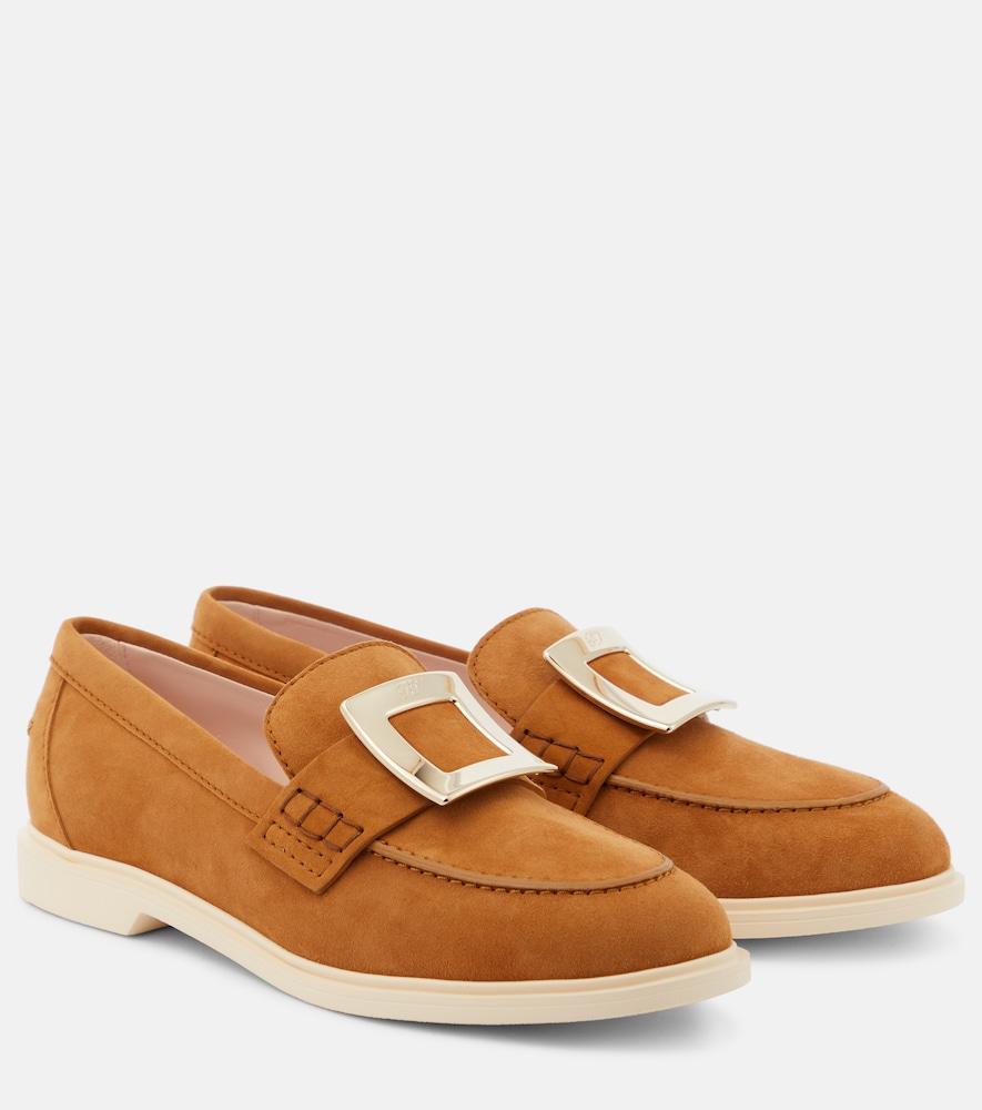 roger vivier viv' rangers suede loafers