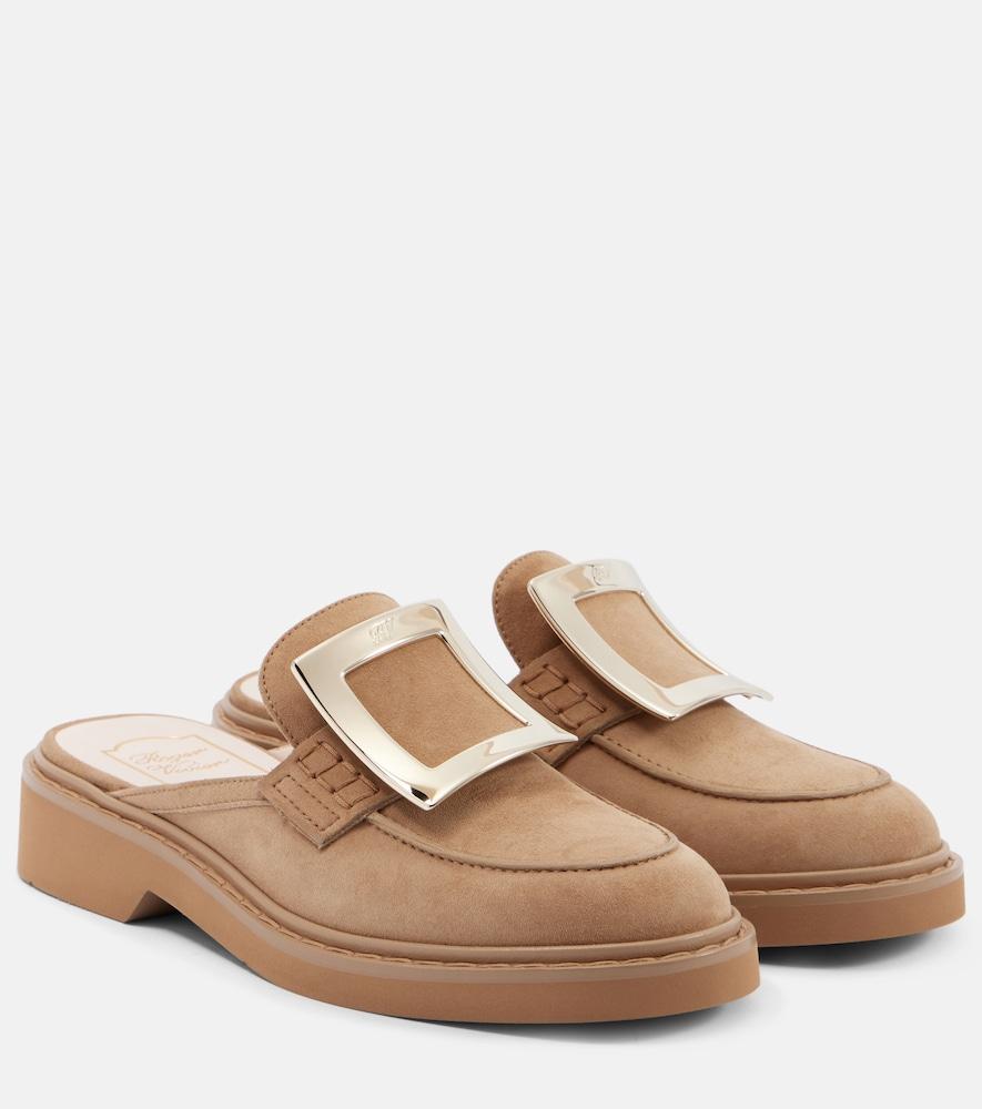 roger vivier viv' rangers suede mules
