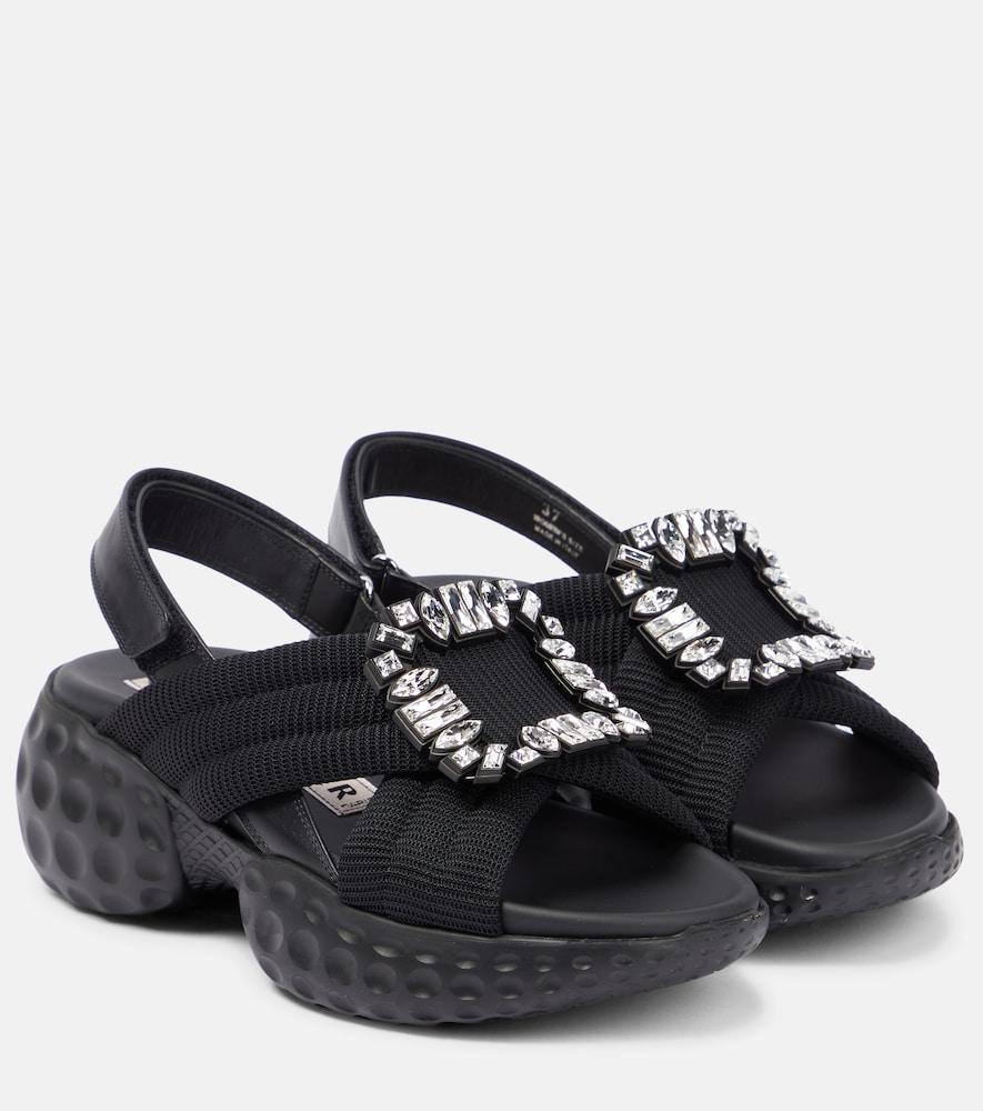 roger vivier viv' run embellished sandals