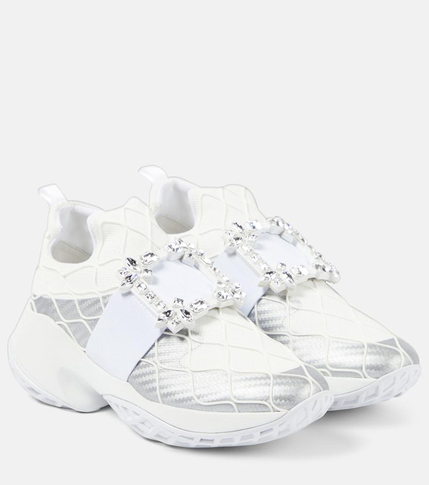 roger vivier viv' run embellished sneakers
