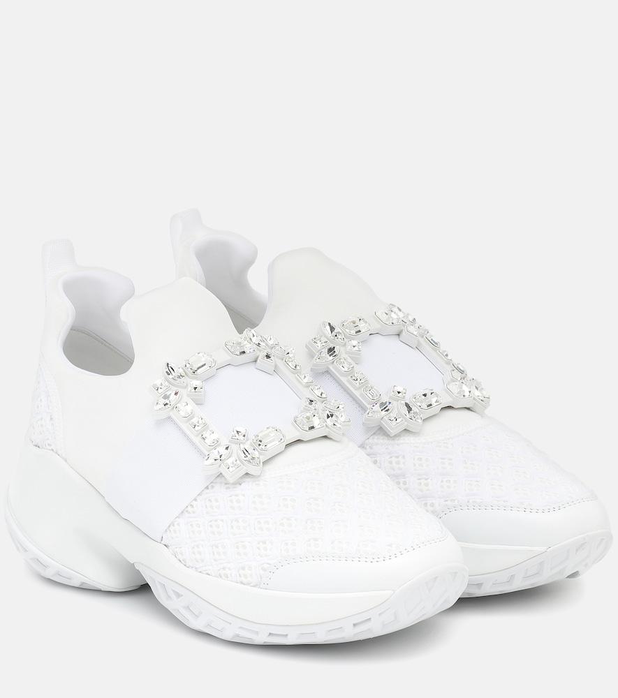 roger vivier viv' run embellished sneakers