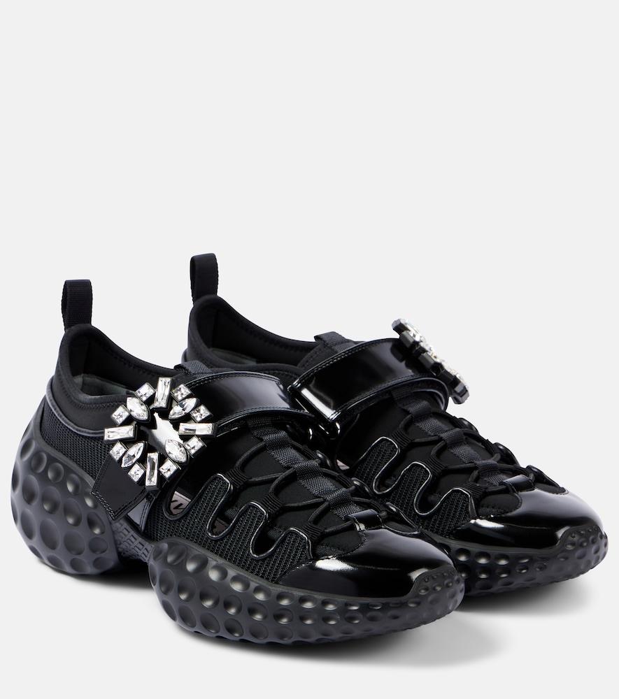 roger vivier viv' run embellished sneakers
