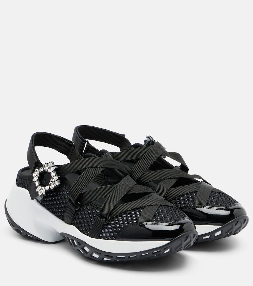 roger vivier viv' run embellished sneakers