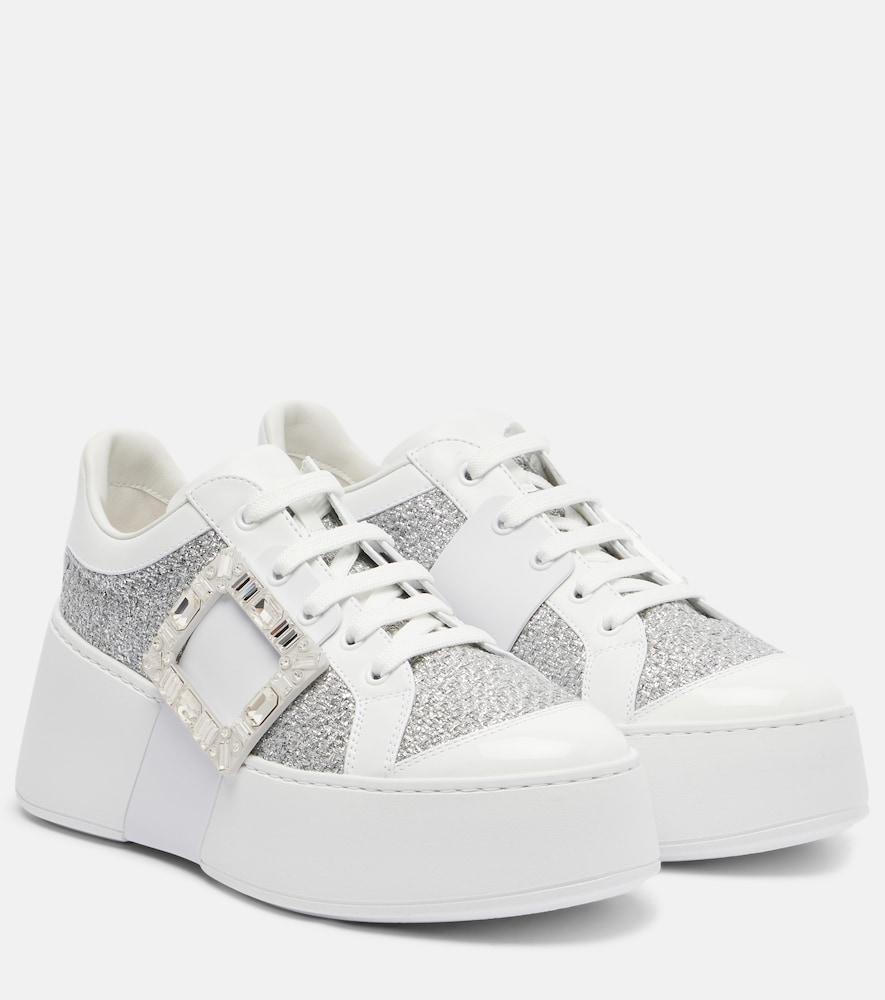 roger vivier viv' skate embellished sneakers