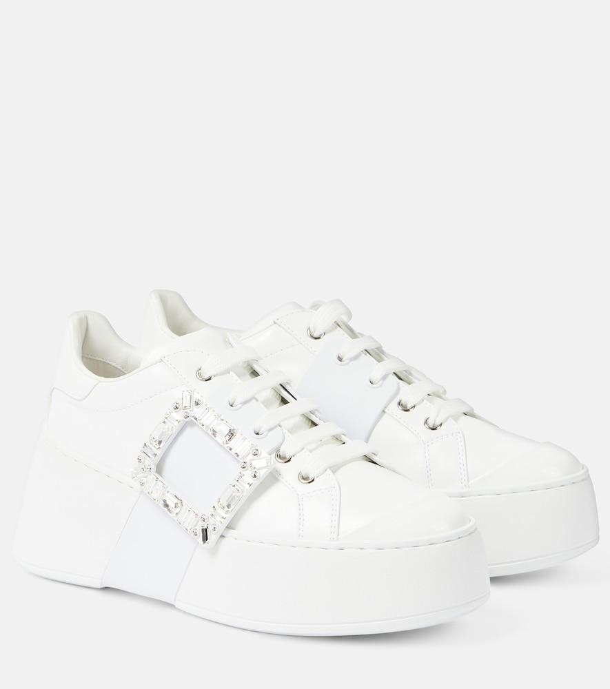 roger vivier viv' skate leather sneakers