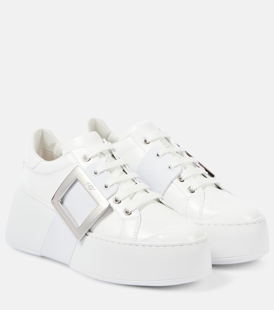 roger vivier viv' skate leather sneakers