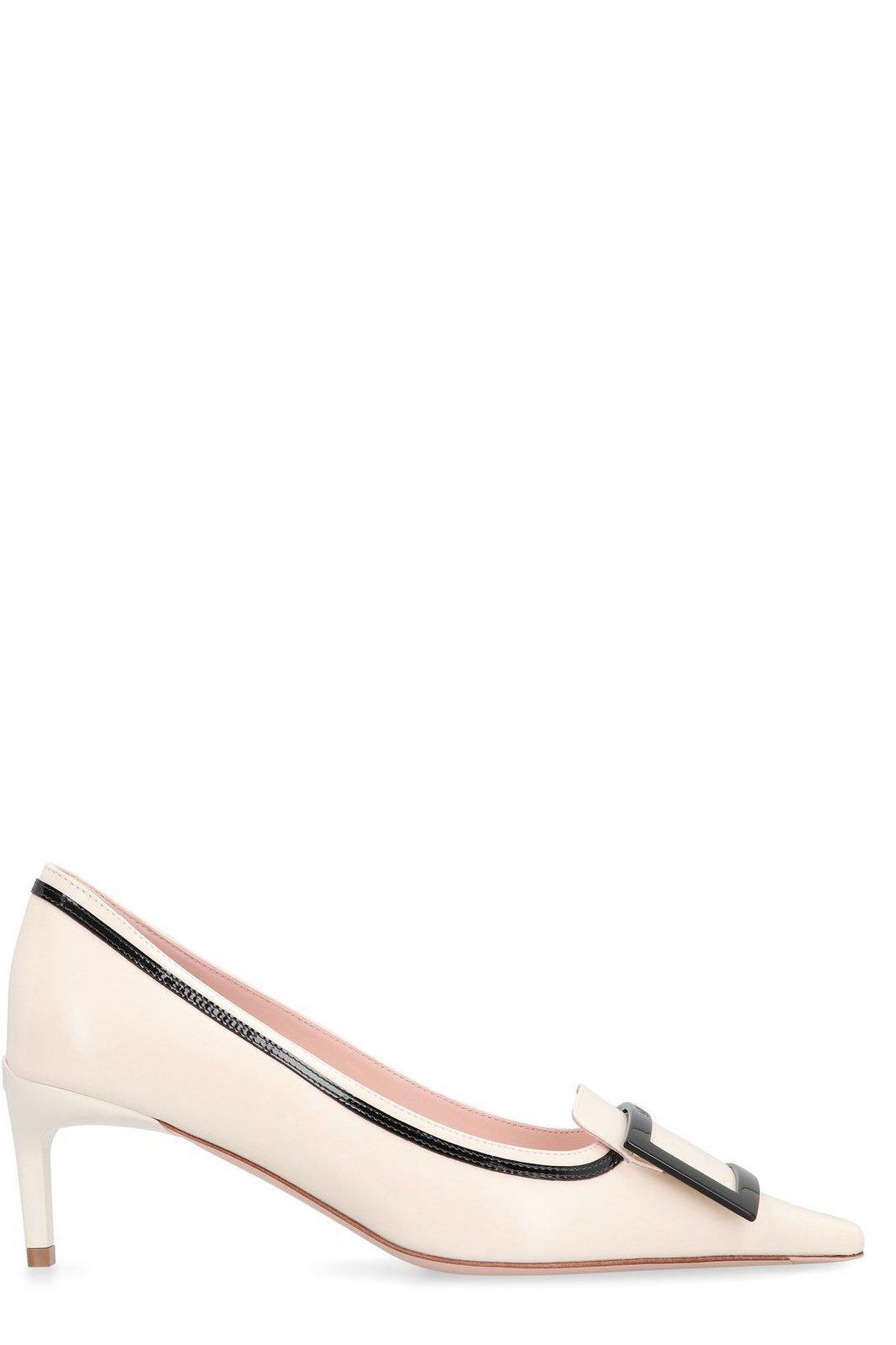 roger vivier viv canard leather pumps