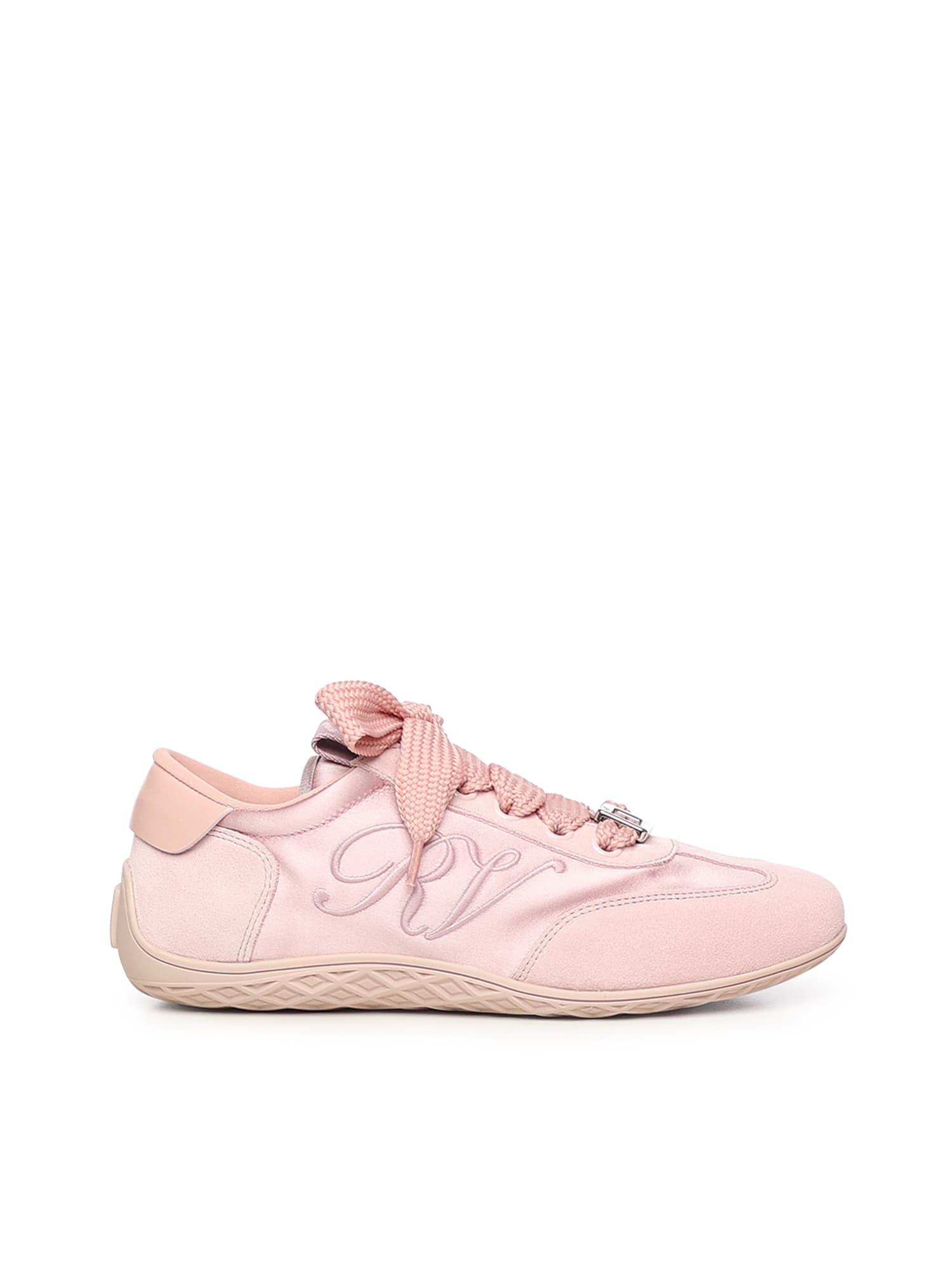 roger vivier viv low suede sneakers