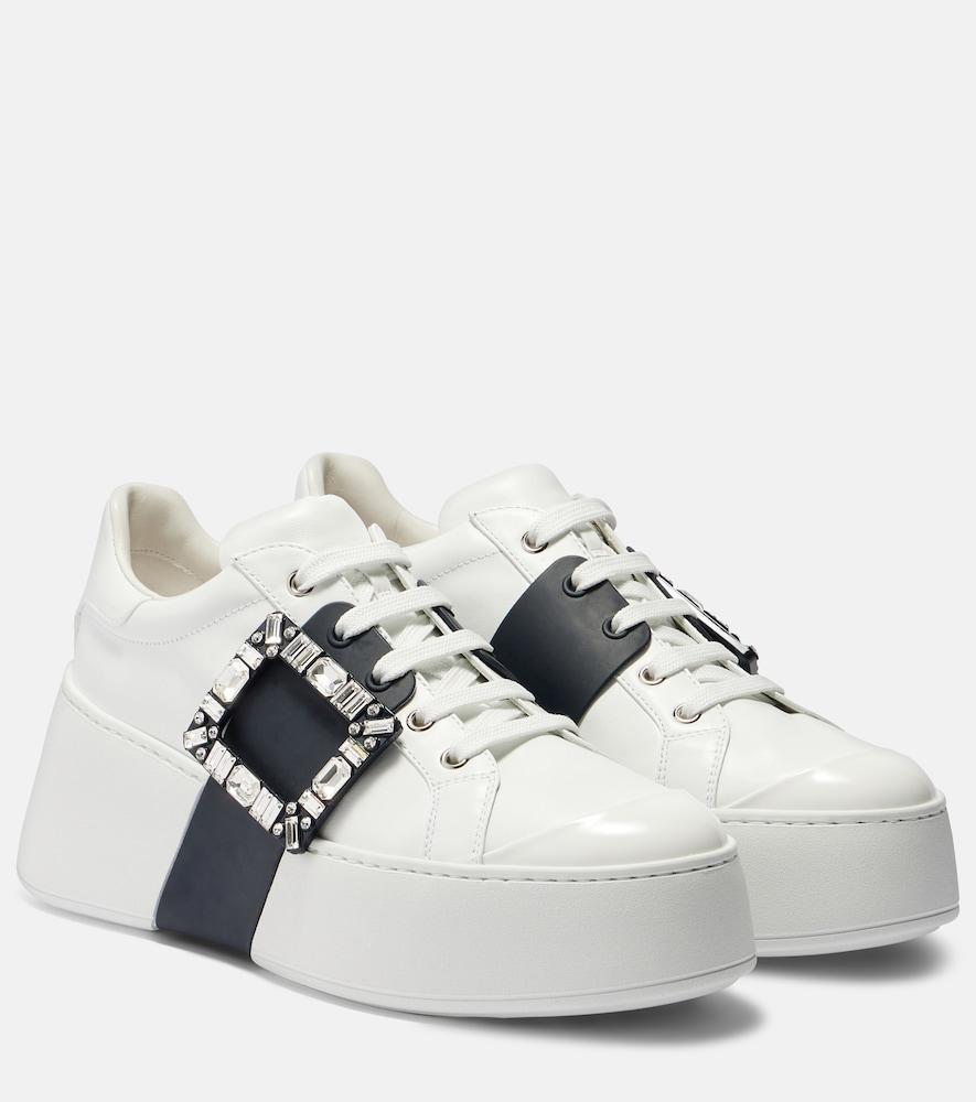 roger vivier viv skate leather platform sneakers