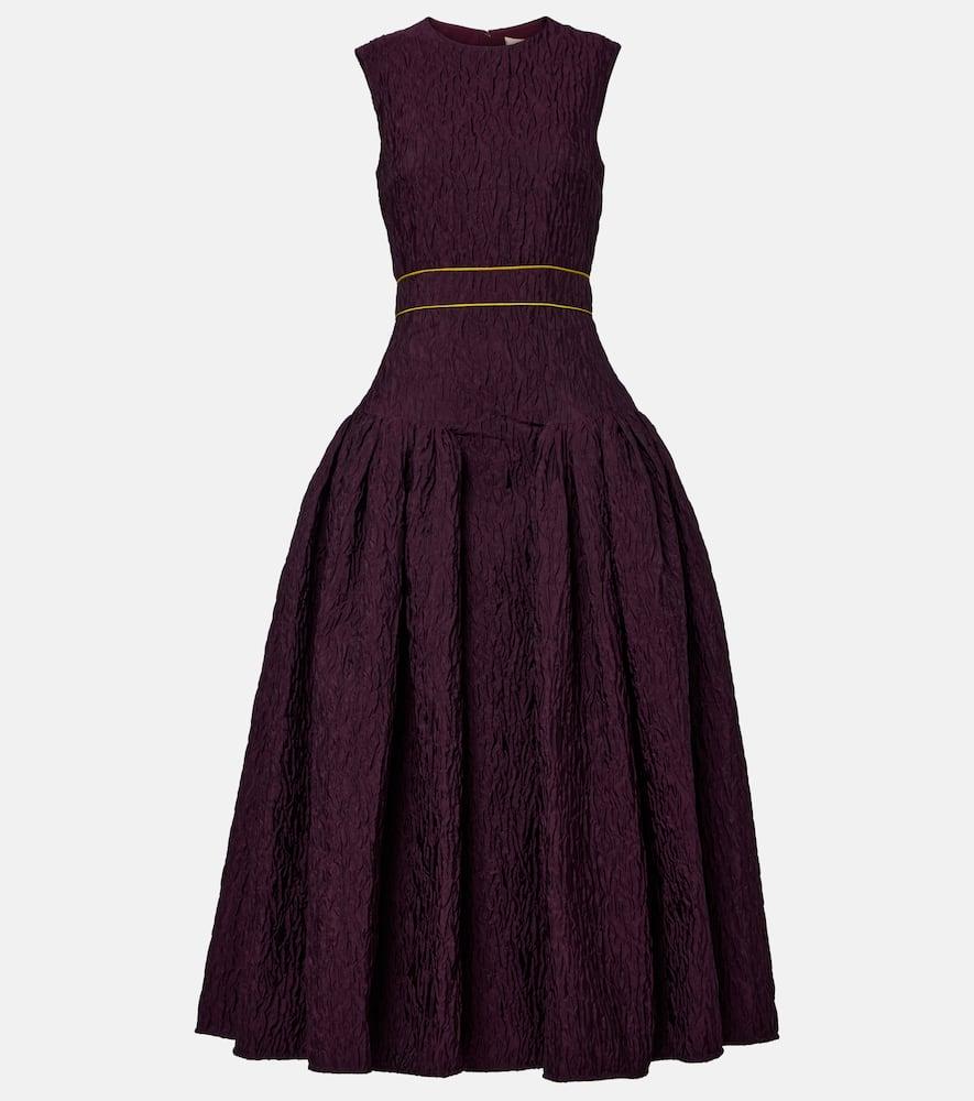 roksanda aya smocked cloque midi dress