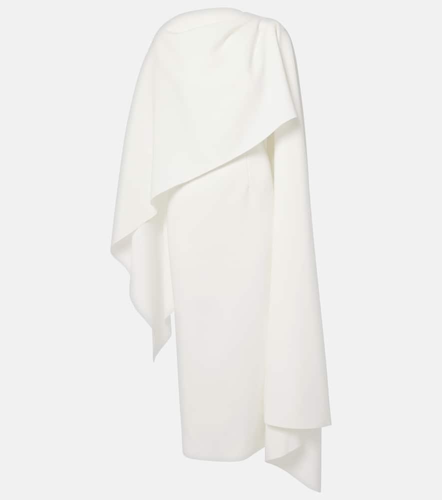roksanda bridal demetria caped crêpe midi dress