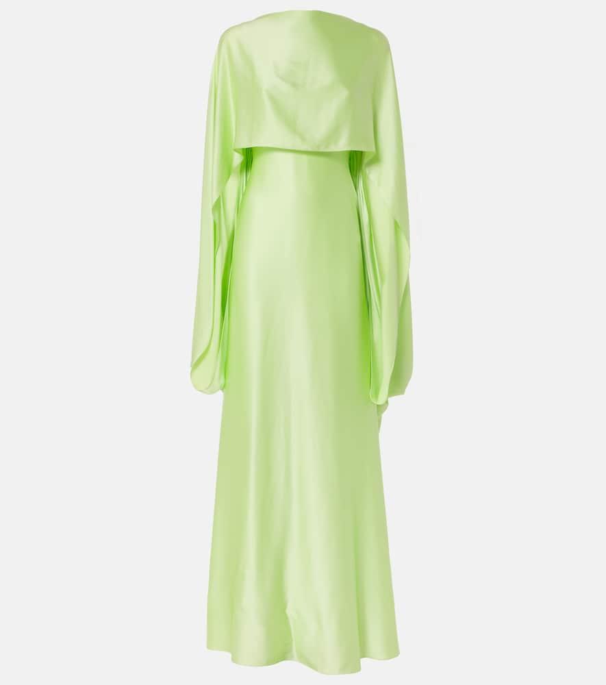 roksanda caped satin gown