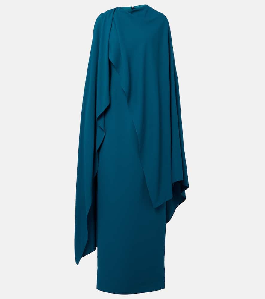 roksanda deena caped crêpe gown