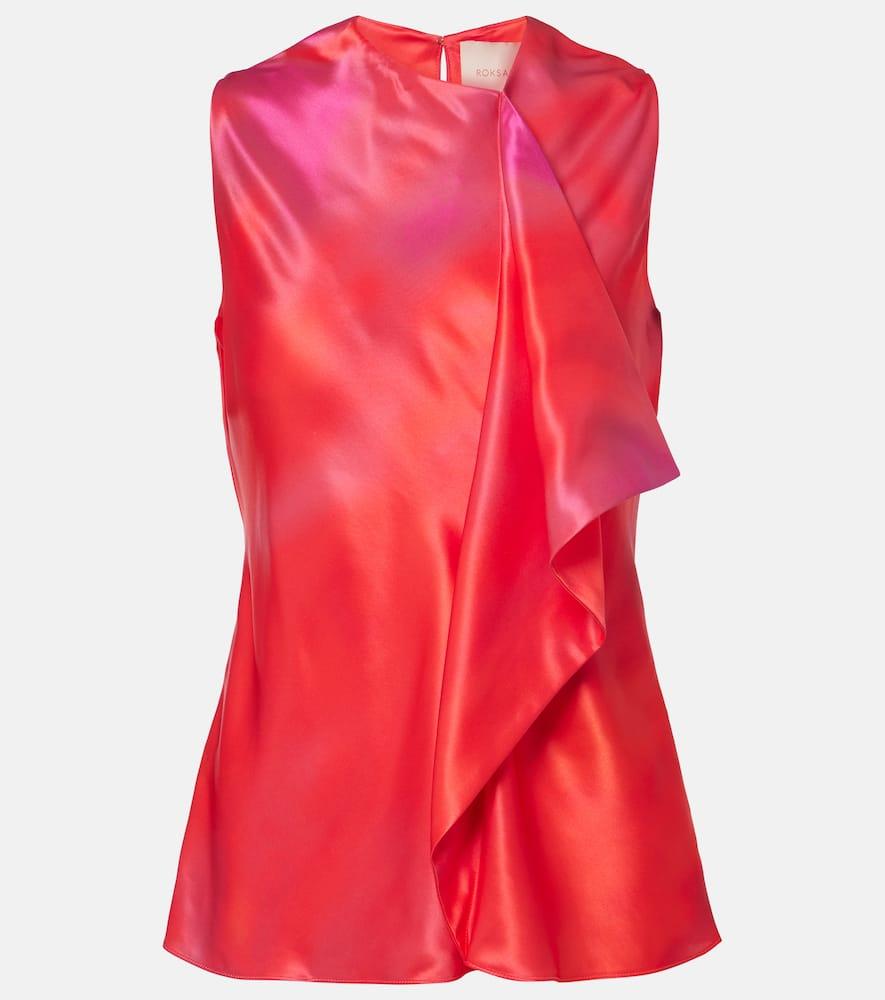 roksanda kiara printed draped top